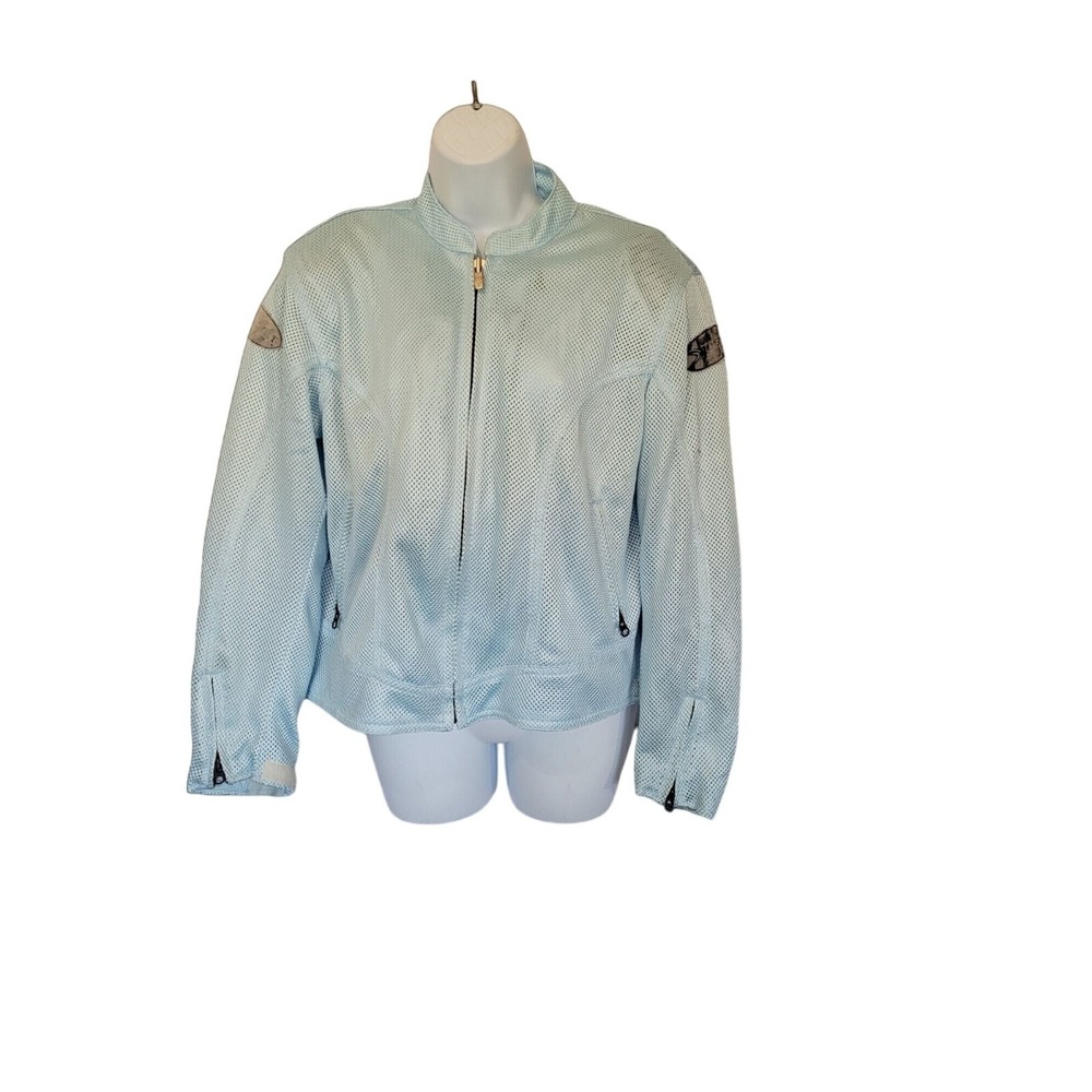 Joe Rocket Womens Mesh Motorcycle Jacket L Armored Light Blue